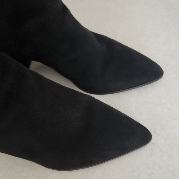 ALDO Womens Black Suede Dress Ankle Booties Womens Size 10 - Picture 2 of 6